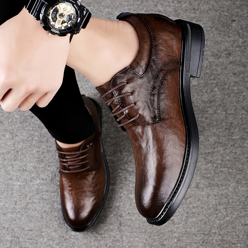 Zapatos Casuales de Cuero con  - Men'S Shoes Increase Height reseña y precio